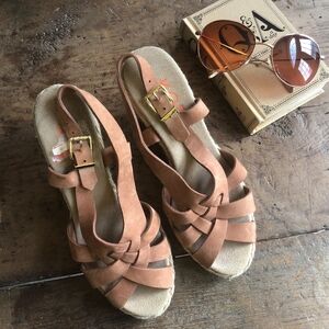 Kors Michael Kors Tan Leather Espadrille Sandals